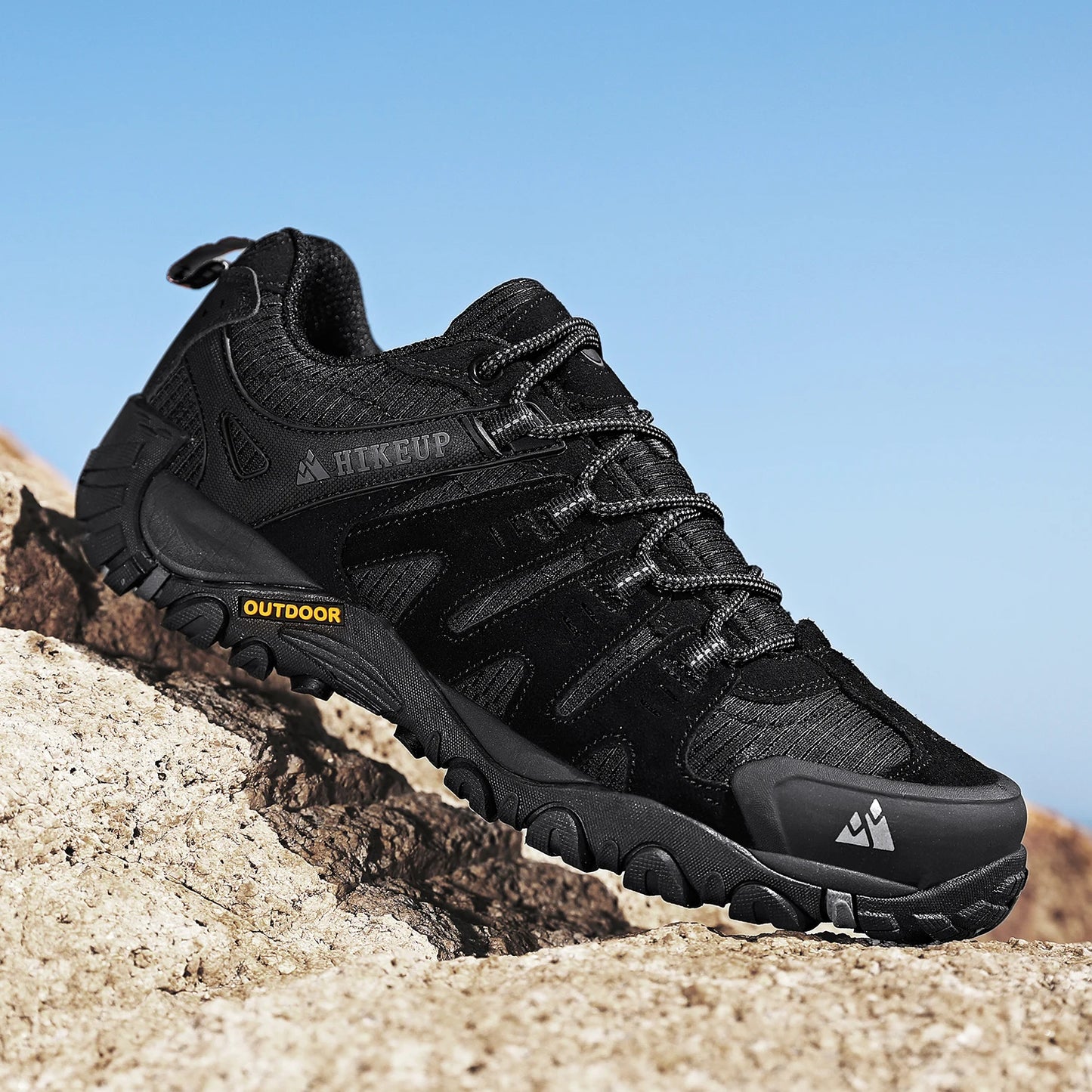 Sneakers Men's Hiking Shoes Suede Leather Outdoor Shoes Wear-resistant Men Trekking Walking Hunting Tactical Sneakers