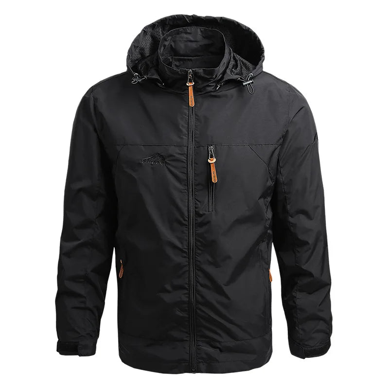 JUMPER Windbreaker Men Tactical Jacket Waterproof Outdoor Hooded Coat Sports Military European Size S-5XL Field Climbing Thin Outwear