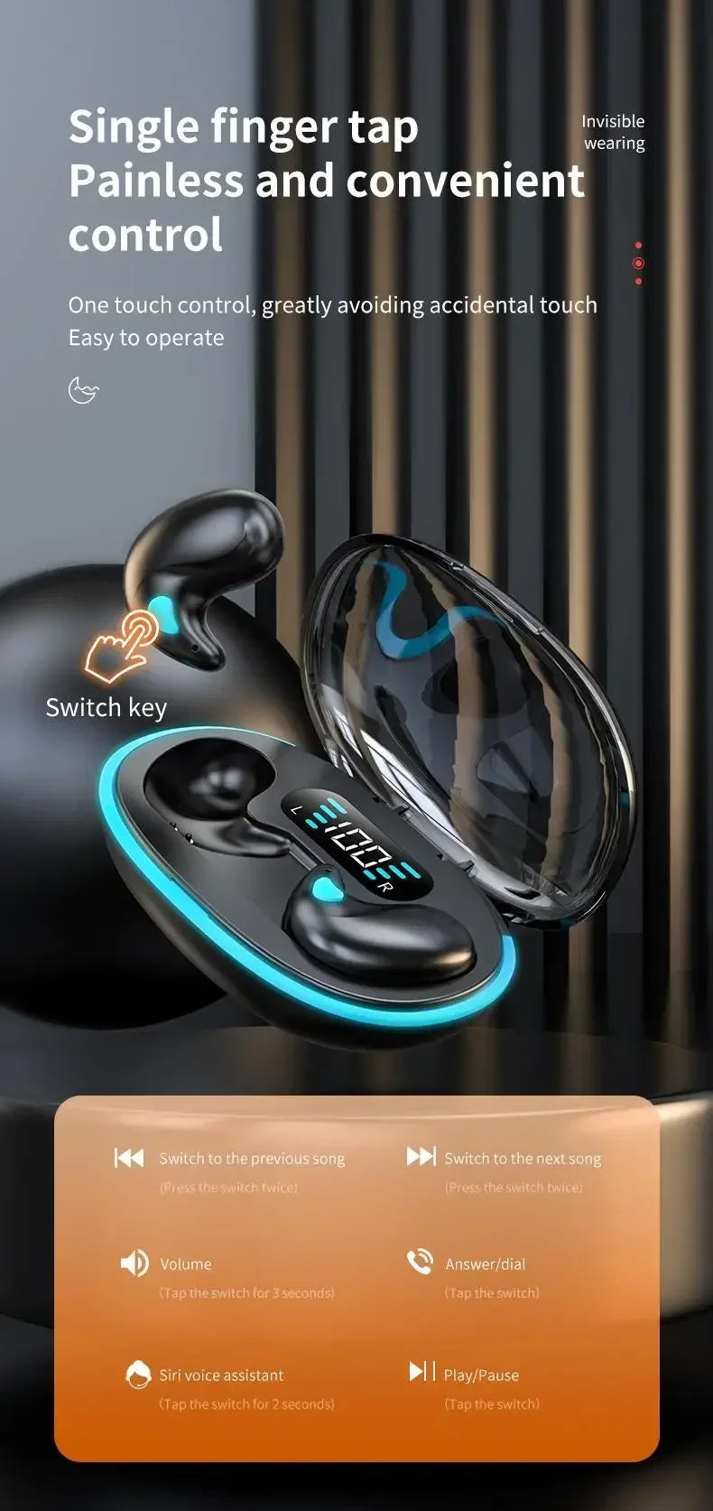 X55 TWS Mini Earpods BT5.3 Wireless Earphone IPX5 Headphones Noise Reduction Sport Bluetooth Earbuds Stereo Music Headset