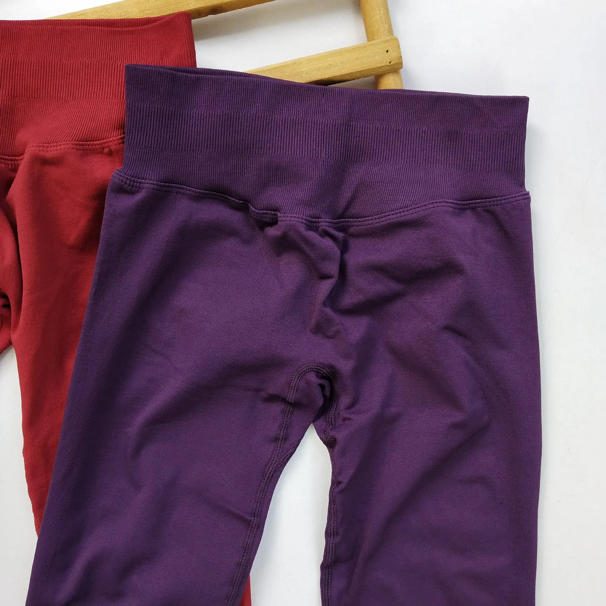 Women's High Waist Flare Yoga Pants Solid Seamless Wide Waistband Wide Leg for Gym Running Workout