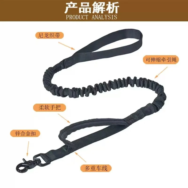 Dog Running Waist Leash Nylon Pet Leash with Waist Bag Retractable Elastic Belt Dog Traction Rope Reflective Belt Buckle