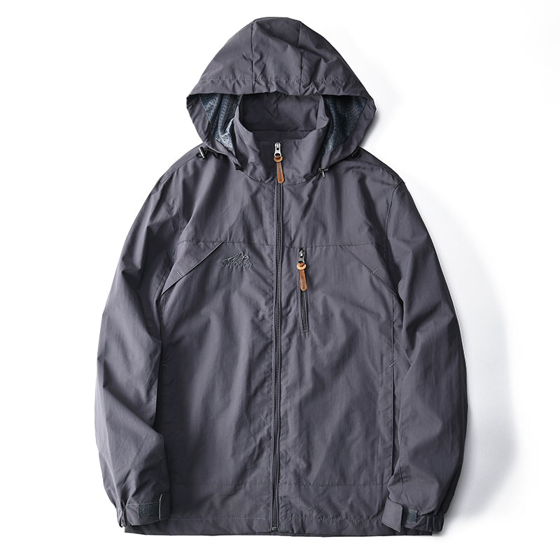 JUMPER Windbreaker Men Tactical Jacket Waterproof Outdoor Hooded Coat Sports Military European Size S-5XL Field Climbing Thin Outwear