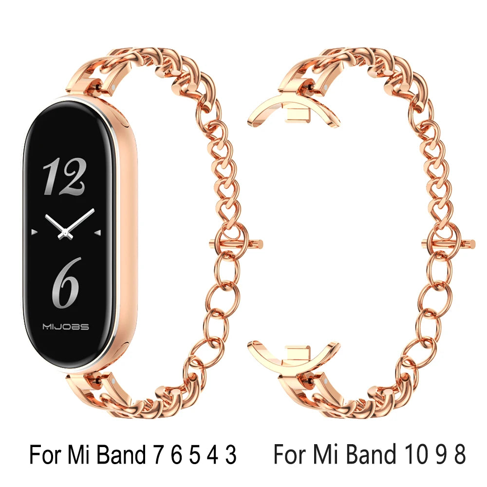 Strap for Mi Band 10 9 8 7 6 5 4 3 Watchband for Xiao mi Smart Band 9 Strap for Mi Band 8 Leather Wristband For Mi Band 7 Correa