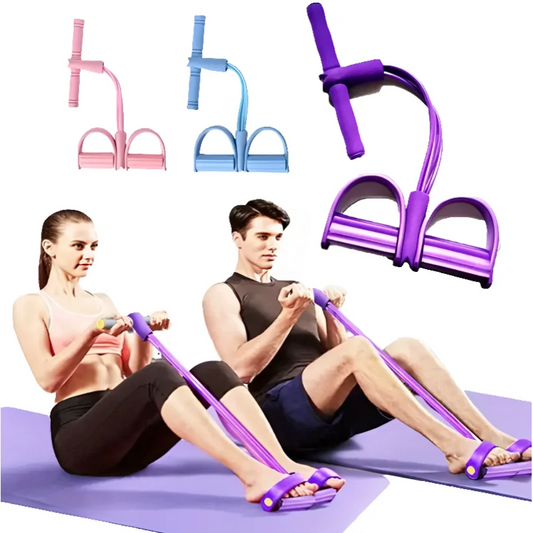 EQP Four-Tube Pedal Tensioner Multi-Functional Household Fitness Equipment Yoga Abdominal Strengthening Elastic Band Tension Rope
