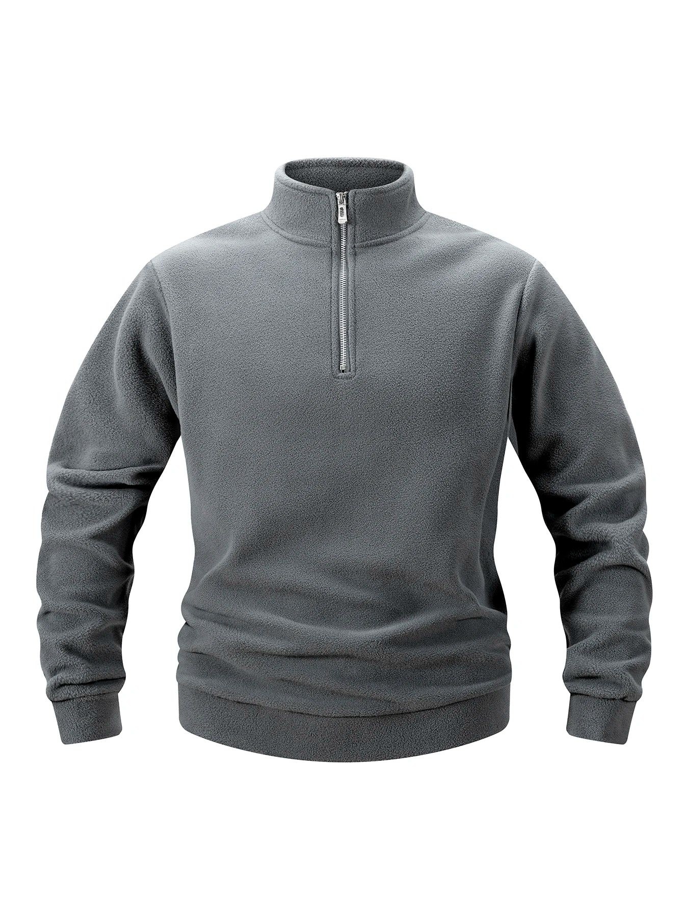 Men Casual Fleece Sweatshirts Tops Men Sport Classic Stand Collar Sweatshirts Men’s Quarter Zip Hoodie Basic Pullover 3XL