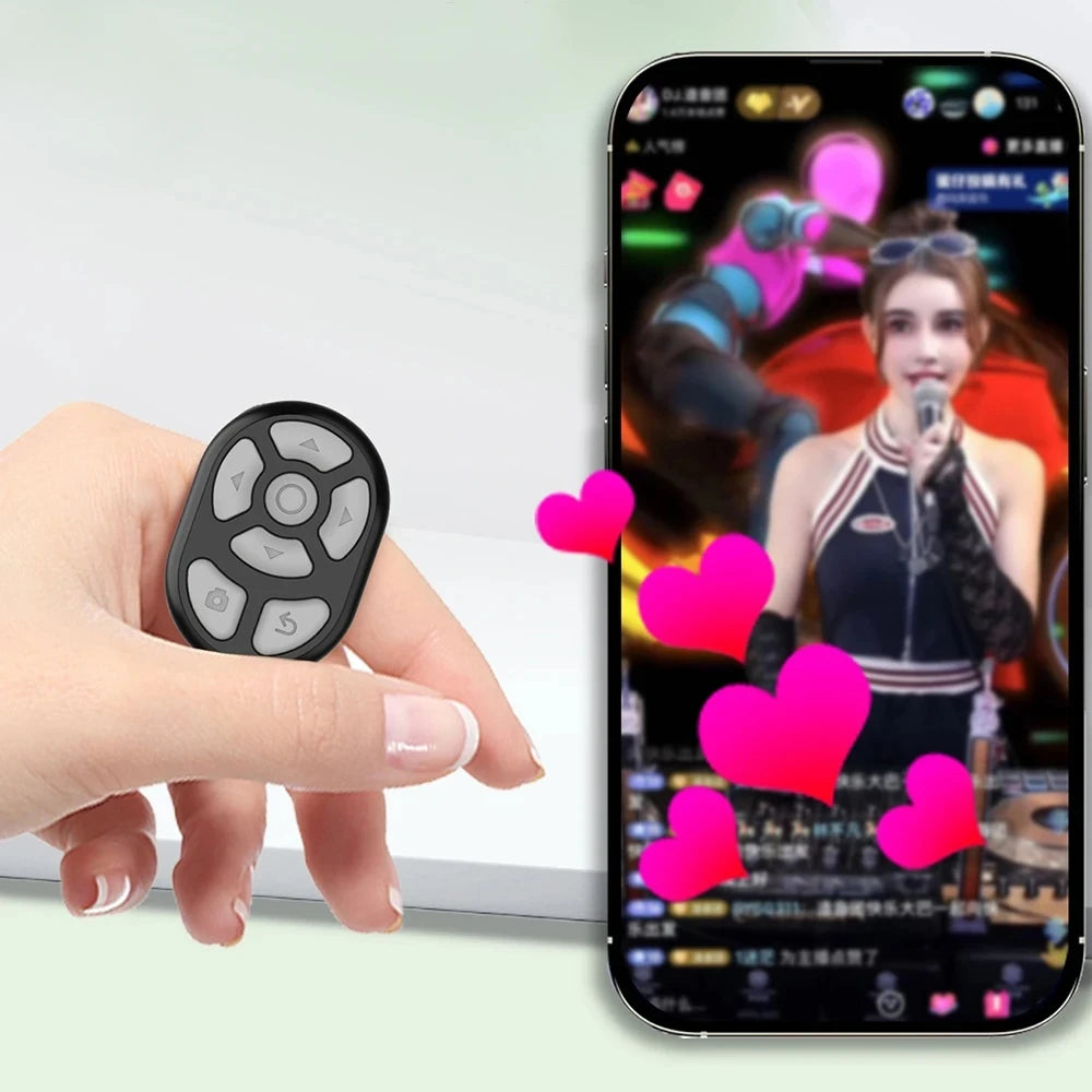 1pcs Wireless Bluetooth Ring Remote Control Fingertip Selfie Video Controller For Tik Tok Page Turner Browsing For iOS Android