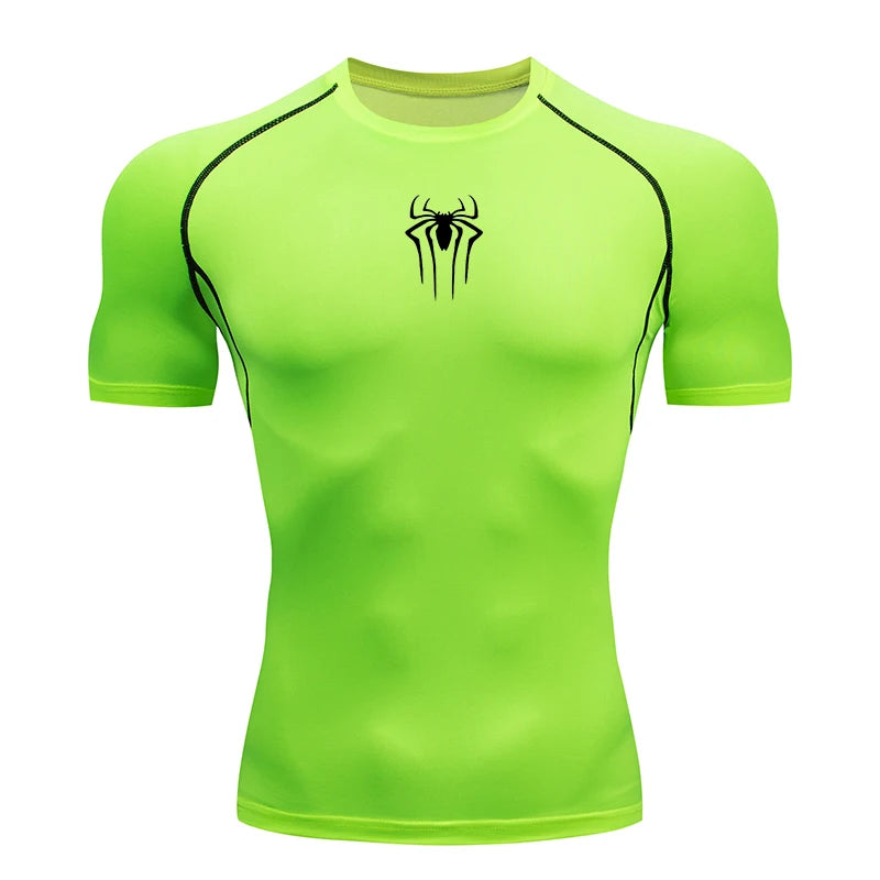 T Shirt Men Short Sleeve Sport Tees Fitness Running Sportsear Men Gym Elastic Quick Dry Jogging T-shirt Tops