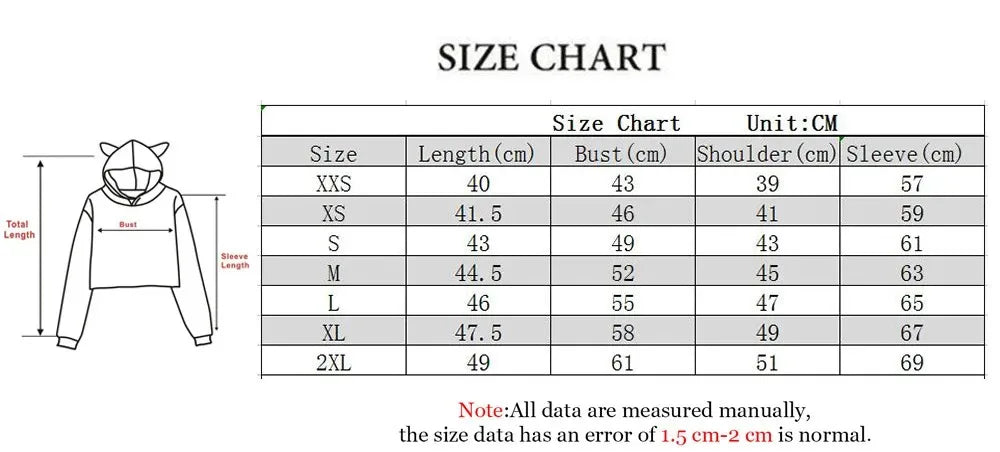 Hoodies Women  Tops Cat Ears Sweatshirt Long Sleeve Girls Fashion Hoodie