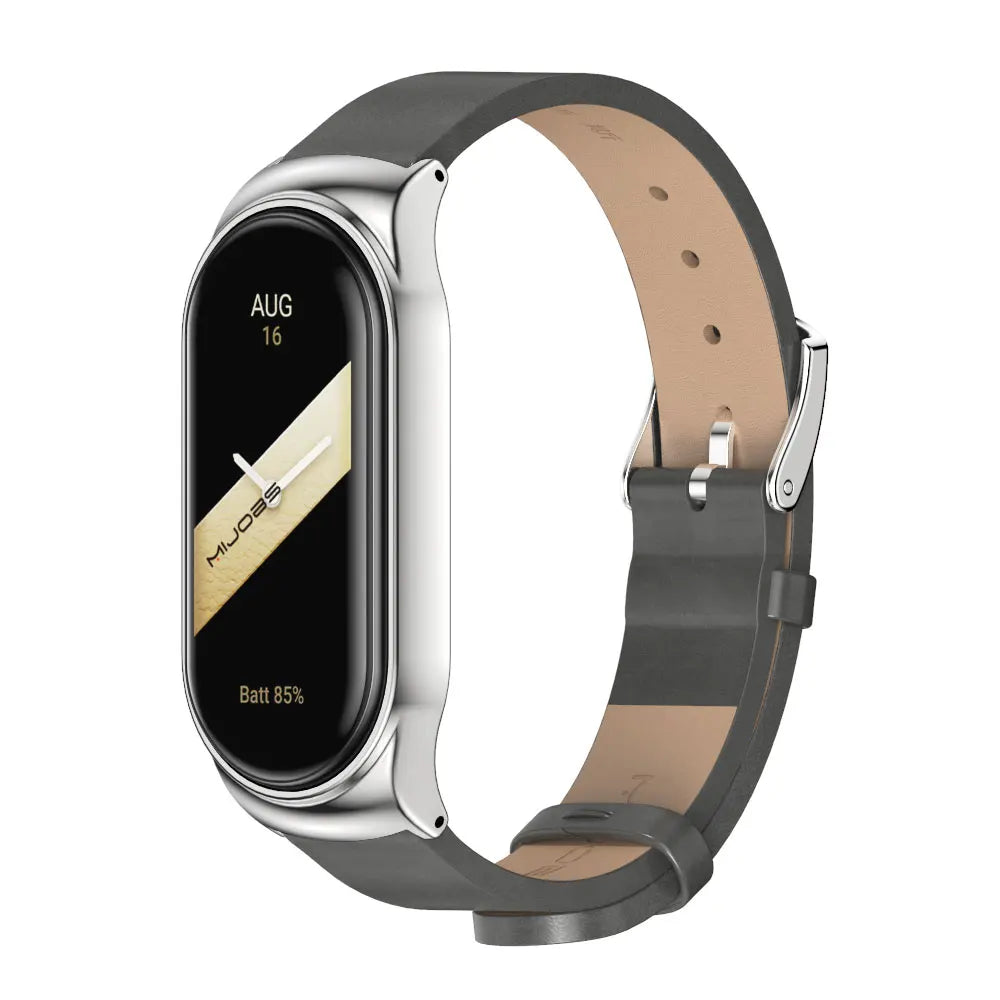 Strap for Mi Band 10 9 8 7 6 5 4 3 Leather Wristband For Miband 8 7 6 NFC Global Version Bracelet for Mi Band 5 6 7 8 Correa