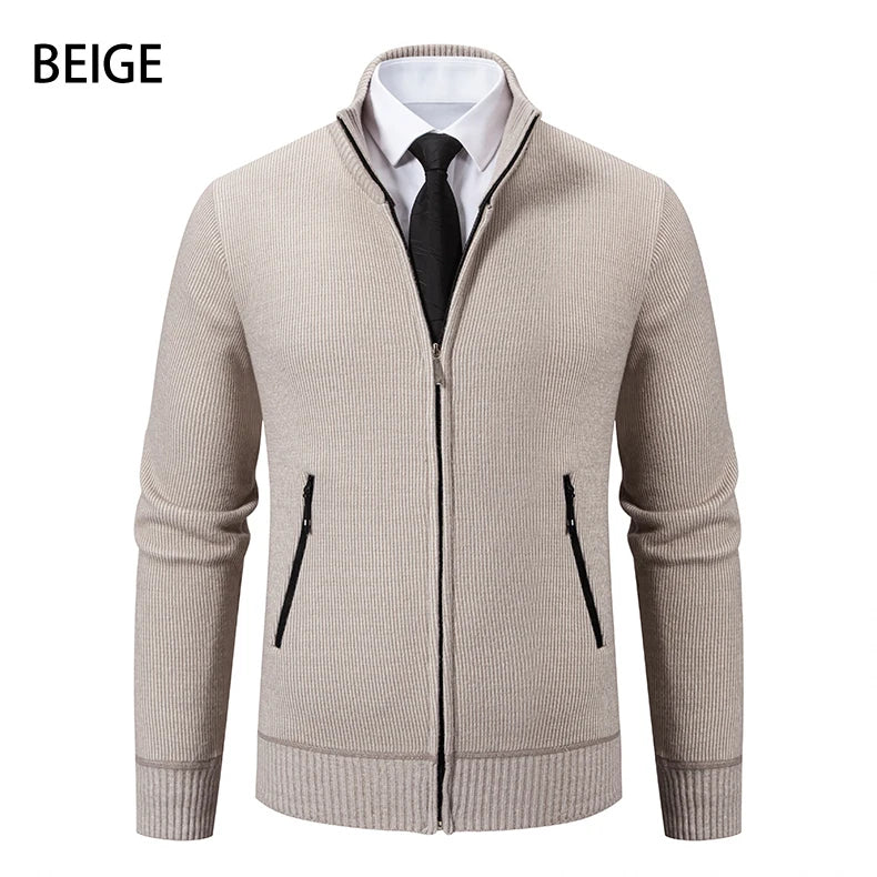 Jacket Vintage Winter Sweater Coat Casual Turndown Collar Fleece Jackets Fashion Mens Autumn Outwear