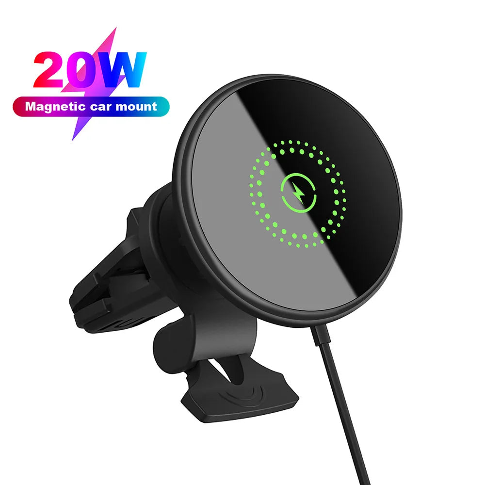 NEW 30W Magnetic Car Wireless Charger Air Vent Holder for iPhone 12 13 14 15 Pro Max Mini Fast Car Charging Phone Stand Chargers
