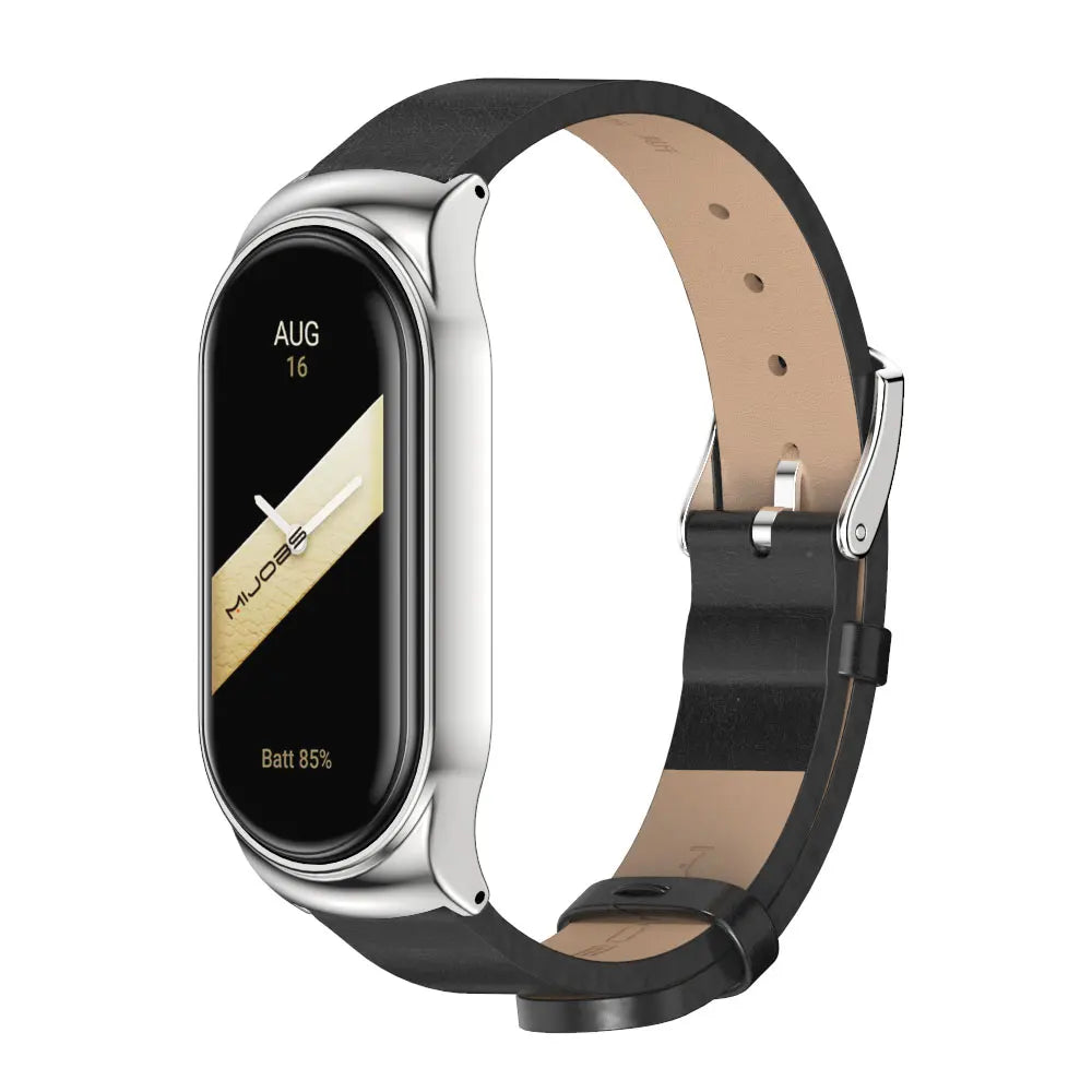 Strap for Mi Band 10 9 8 7 6 5 4 3 Leather Wristband For Miband 8 7 6 NFC Global Version Bracelet for Mi Band 5 6 7 8 Correa
