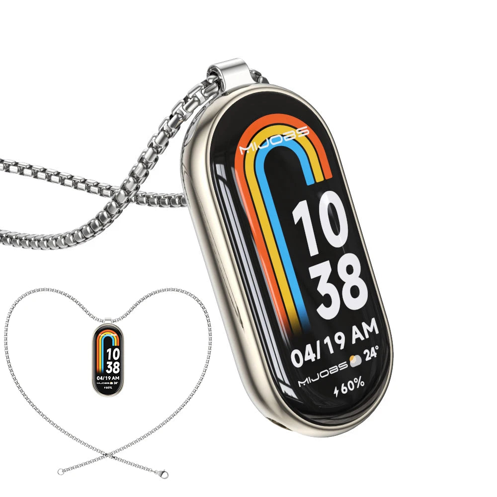 Necklace for Mi Band 10 9 8 7 6 5 4 3 Smart Bracelet Strap for Mi Band 9 Metal Wristband for Mi Band 7 6 Hanging Neck Decoration