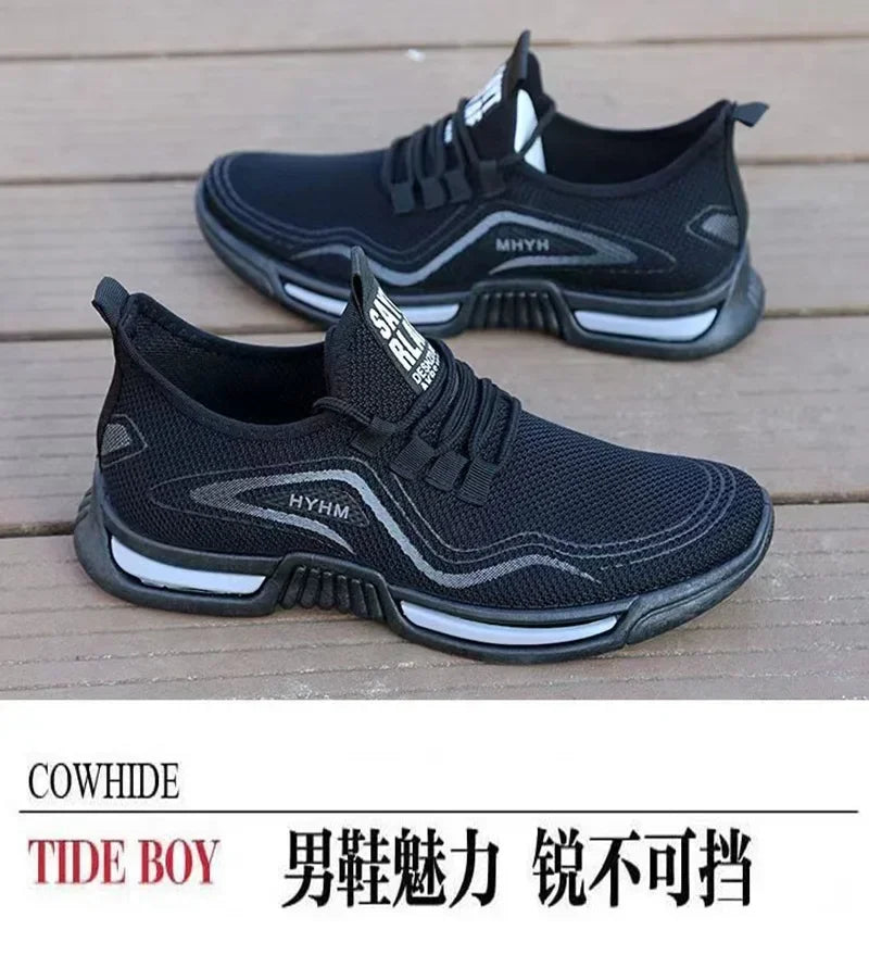 Sneakers Men Shoes Slip on Fashion Sneakers Male Sport Running Shoes Breathable Gym Training Walking Tennis Shoes Non Slip Workout Flats