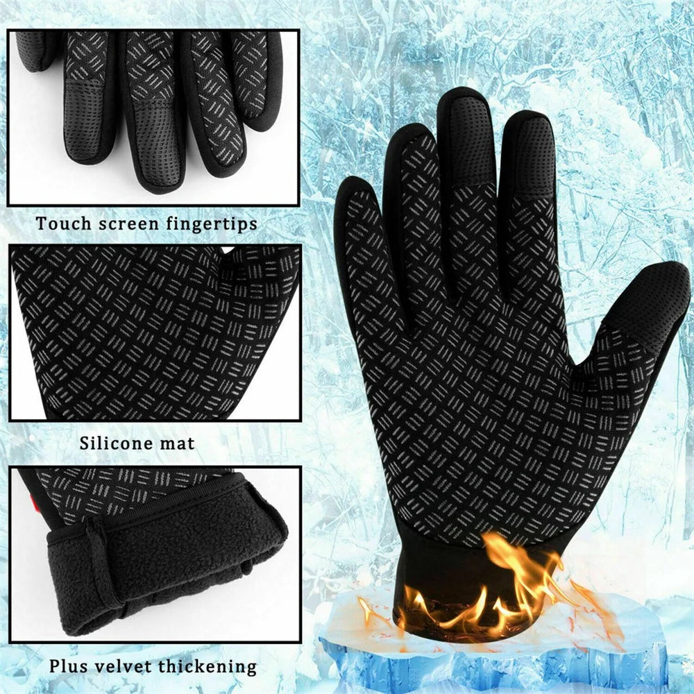 Winter Gloves Men Women Touchscreen Warm For Cycling Driving Motorcycle Cold Gloves Windproof Non Slip Gloves S-XL