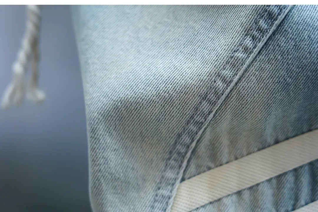 Men's Summer Slim Fit Jeans Light Blue Elastic Waist Patchwork Casual Pants Tapered Leg Jeans Harlan Sle Breathable Comfort...