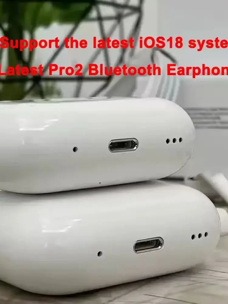 NEW IOS18 ANC Pro 2 Wireless Bluetooth Earbuds Active Noise Cancellation Gaming Handfree Headset Earphone USB-C Type Cable