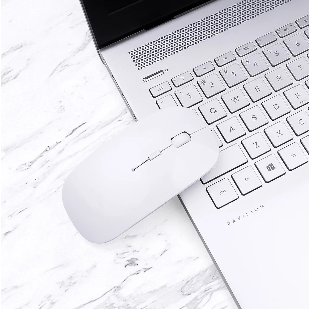Slim Wireless Mouse 2.4GHz Optical Mice 1600DPI USB Receiver Gamer Office Thin Mouse Ergonomic Design Mice For PC Laptop Desktop