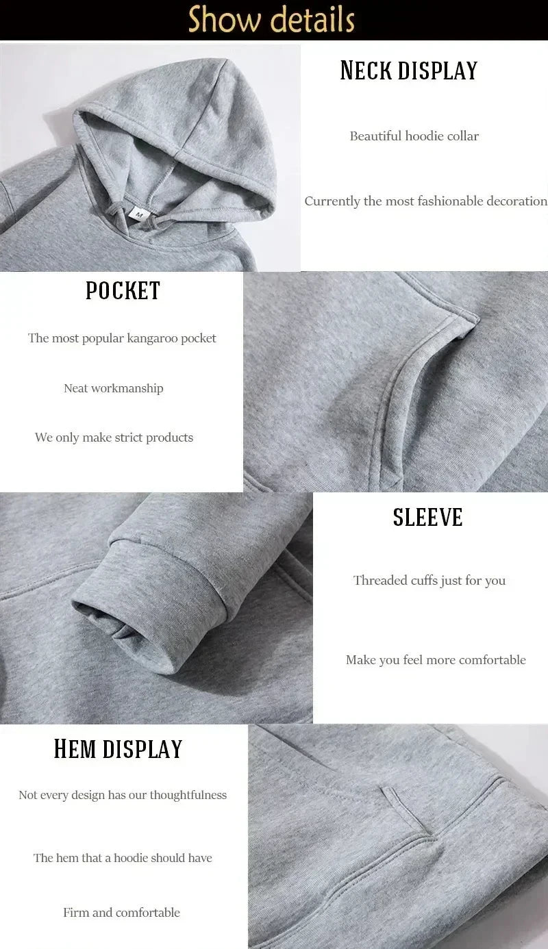 Men's Women Oversize Casual Sweatshirt Hoodies Couple Unisex Pullover Autumn Winter Loose Cotton Sport Hoody Clothing Top