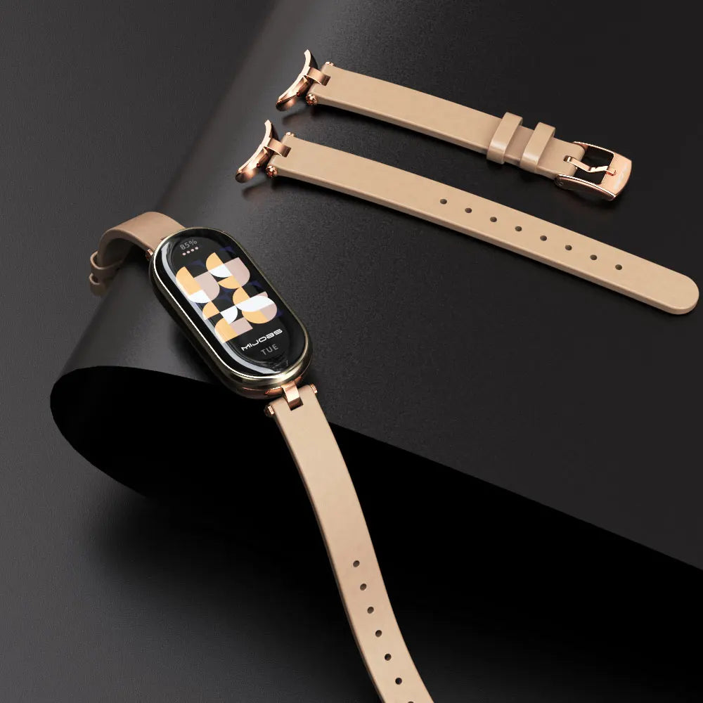 Strap for Mi Band 10 9 8 7 6 5 4 3 Watchband for Xiao mi Smart Band 9 Strap for Mi Band 8 Leather Wristband For Mi Band 7 Correa