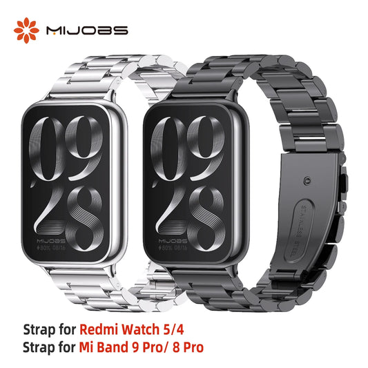 For Mi Band 9 Pro Strap for Mi Band 8 Pro Wristband for Xiao mi Smart Band 8 Pro Bracelet Global Version Metal Watch Band
