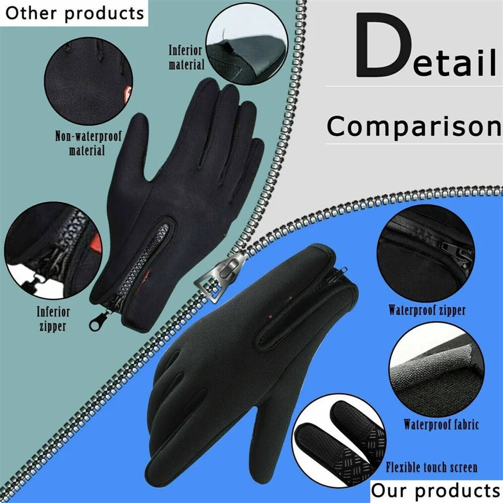 Winter Gloves Men Women Touchscreen Warm For Cycling Driving Motorcycle Cold Gloves Windproof Non Slip Gloves S-XL