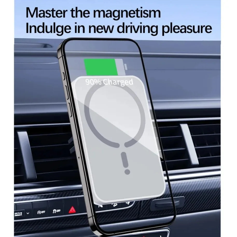 100W Car Magnetic Wireless Charger Air Vent Phone Holder Stand For Magsafe iPhone 17 16 15 14 13 12 Pro Max XS Fast Charging Pad
