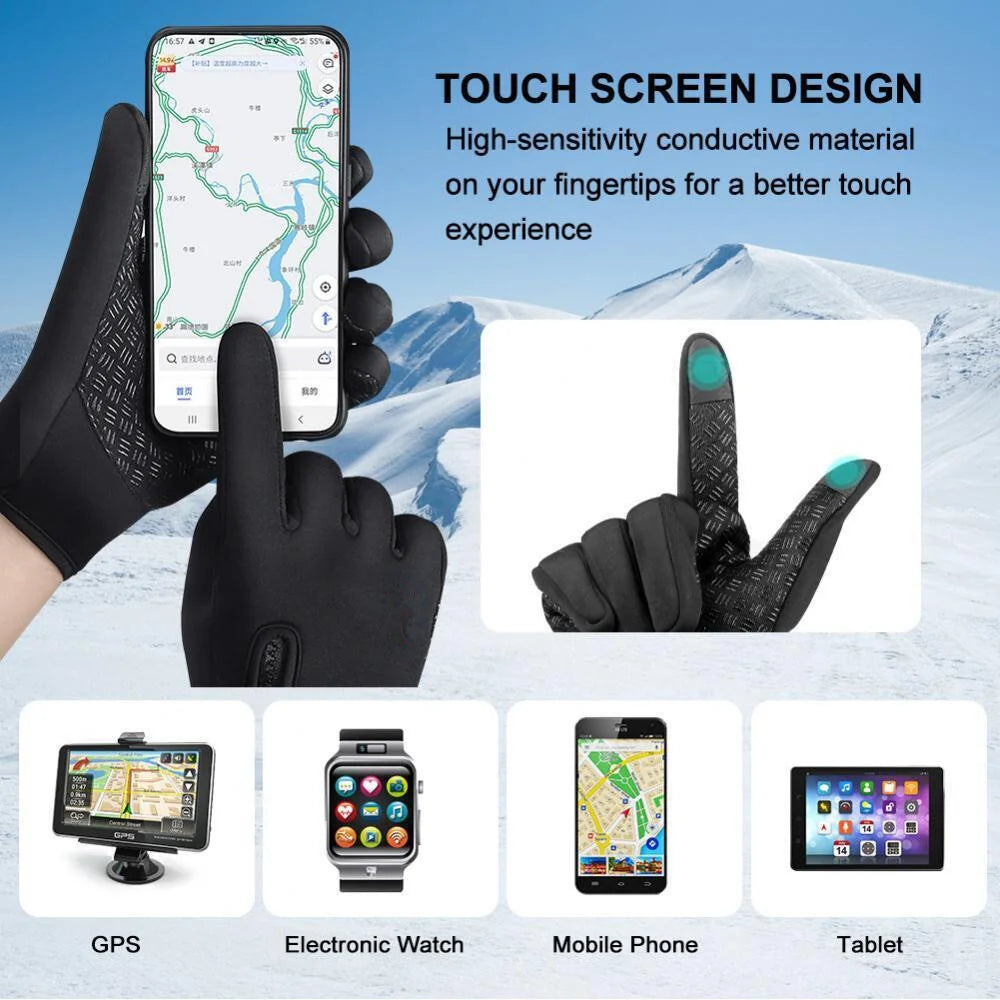 Winter Gloves Men Women Touchscreen Warm For Cycling Driving Motorcycle Cold Gloves Windproof Non Slip Gloves S-XL