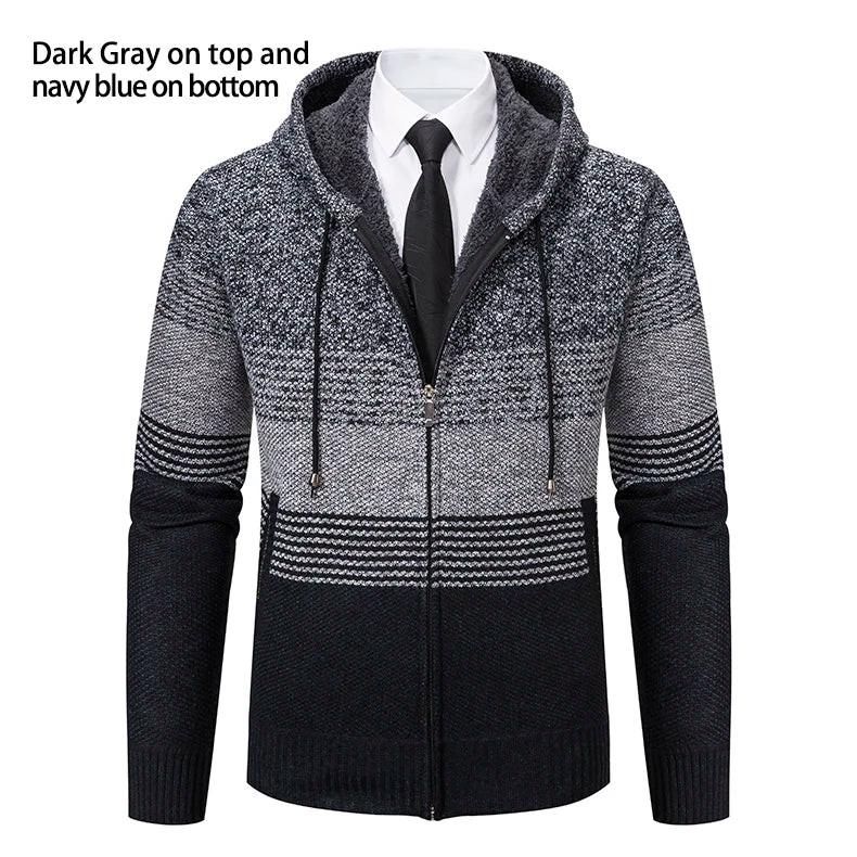 Streetwear Knitted Jacket Trend Hombre Clothing