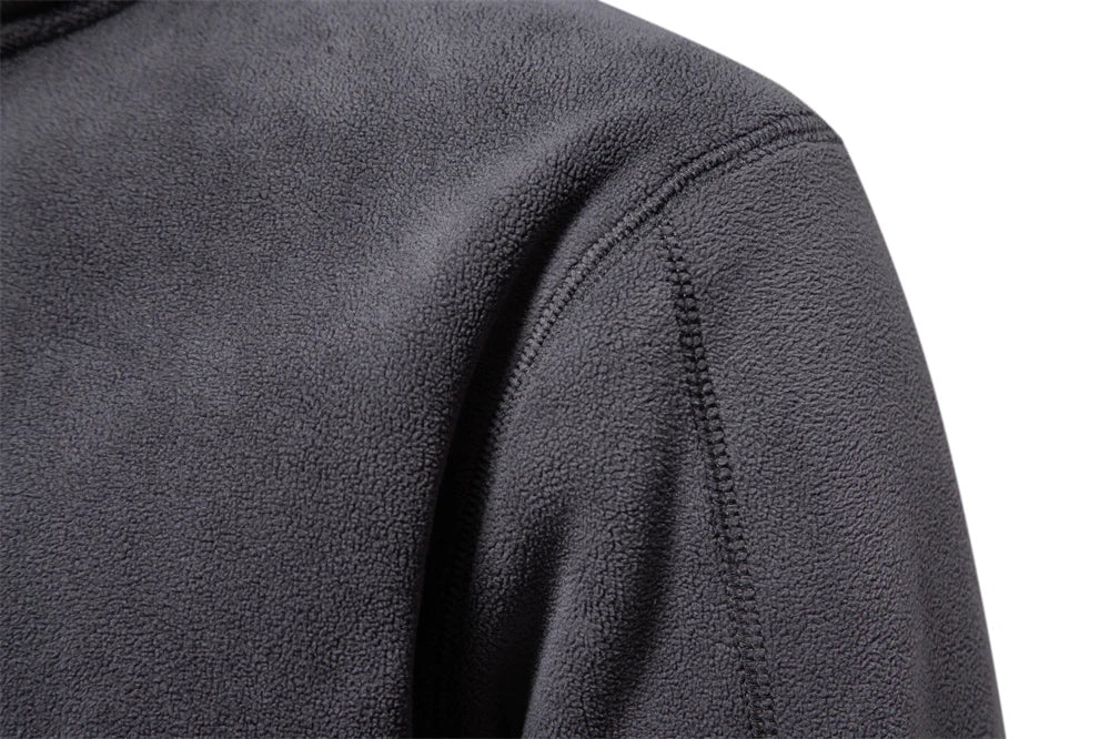 Men Zipper Neck Pullover Men's Sweatshirt Soft Shell Mens Jacket