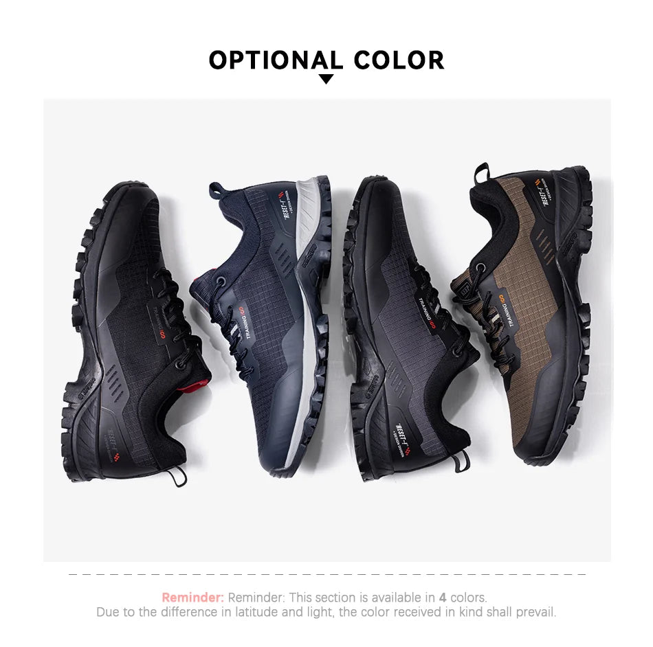 Sneakers New Men Anti-Skid Wear Resistant Hiking Shoes Fashion Waterproof Outdoor Travel Shoes Sneaker Comfortable Male Shoes