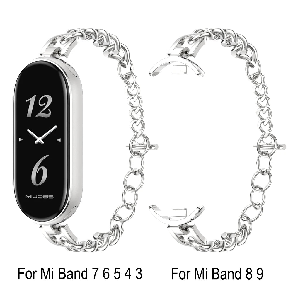 Strap Mi Band 10 9 8 7 6 5 4 3 Smart Bracelet Global Version Mi band 9 Watchband Ladies Wristband for Xiaomi Smart Band 8 Correa