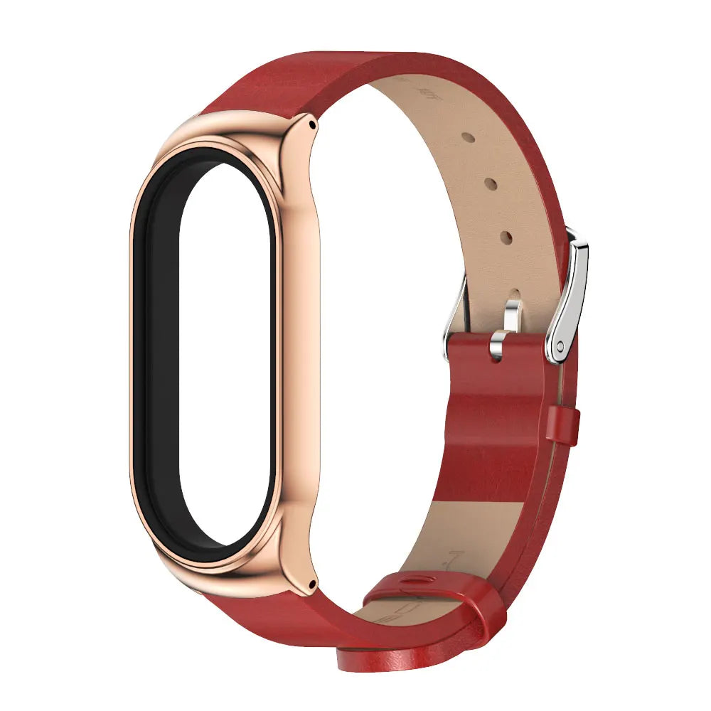 Strap for Mi Band 10 9 8 7 6 5 4 3 Leather Wristband For Miband 8 7 6 NFC Global Version Bracelet for Mi Band 5 6 7 8 Correa