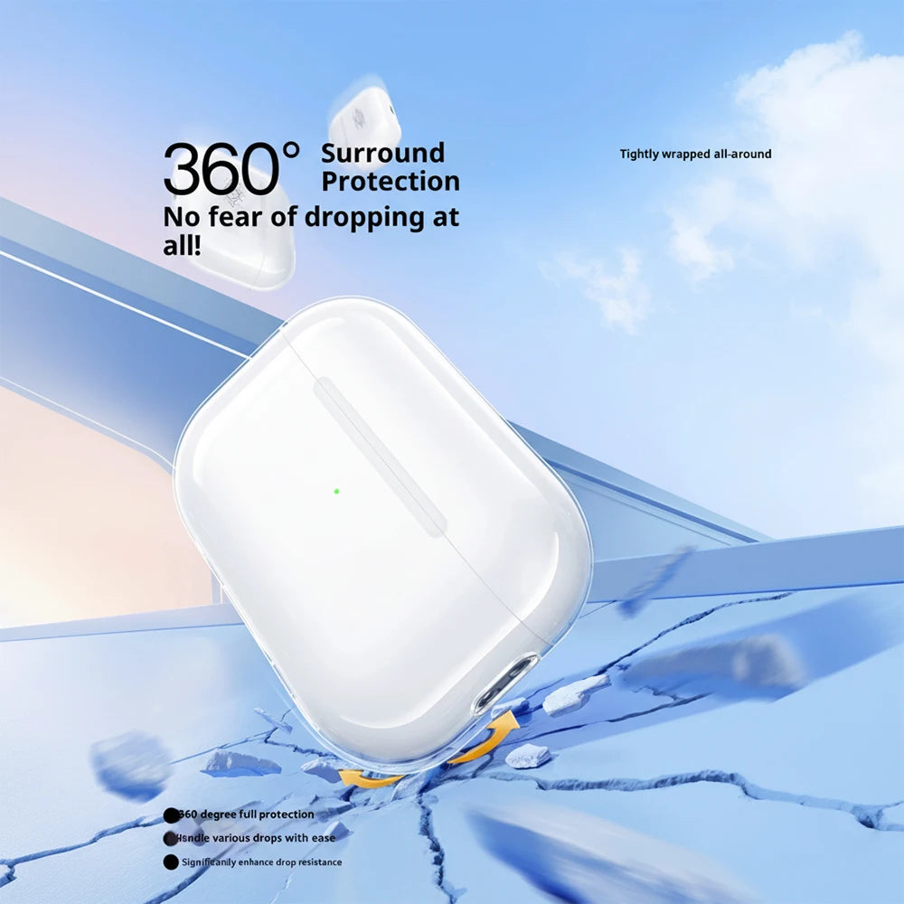 Transparent PC Earphone Case For Airpods Pro 3 Generation 2025 Cases Hard Clear Headphone Cover For Airpods 4 3 Pro 2 2nd Pro2