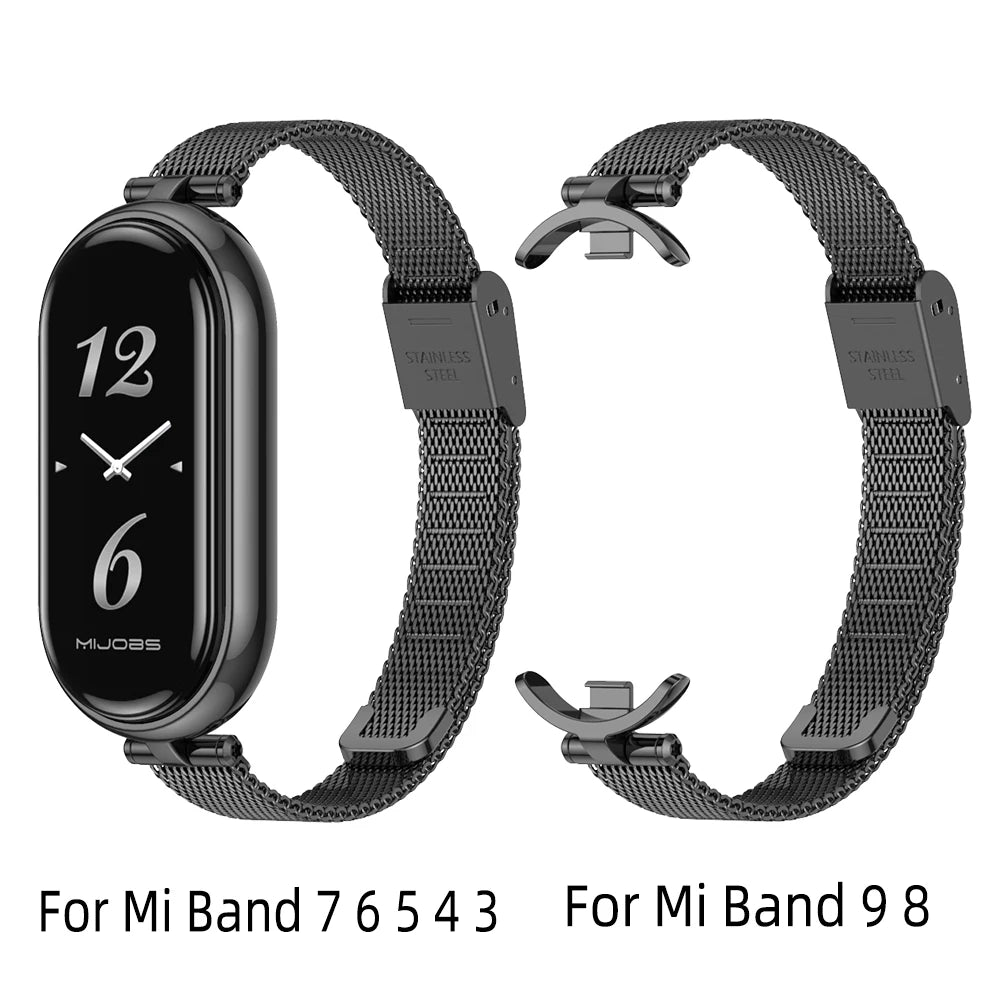 Strap Mi Band 10 9 8 7 6 5 4 3 Smart Bracelet Global Version Mi band 9 Watchband Ladies Wristband for Xiaomi Smart Band 8 Correa