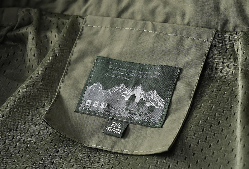 JUMPER Windbreaker Men Tactical Jacket Waterproof Outdoor Hooded Coat Sports Military European Size S-5XL Field Climbing Thin Outwear