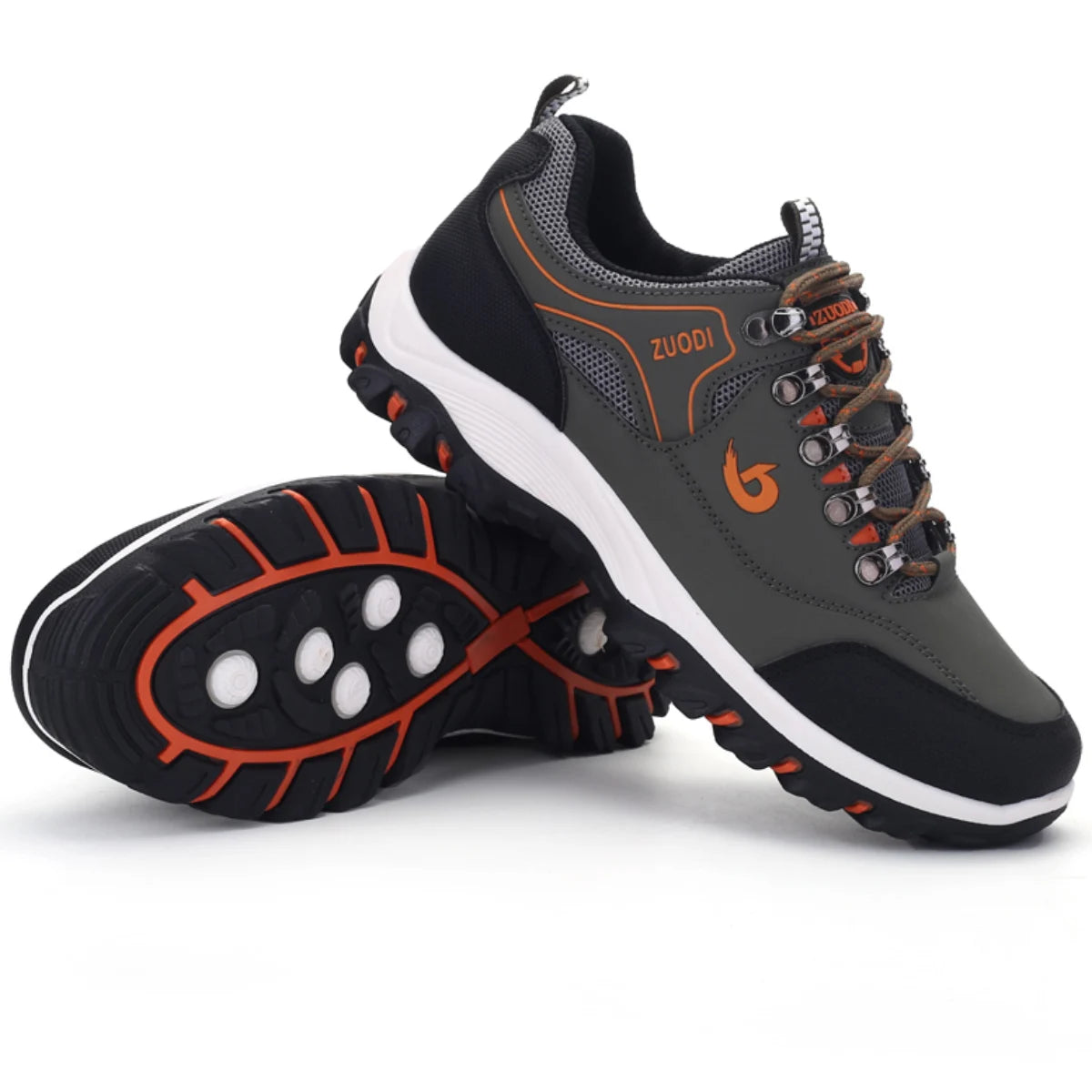 Sneakers Men's Waterproof Hiking Shoes, Outdoor PU Leather Sports Shoes, Wear-Resistant,  Walking, Tactical
