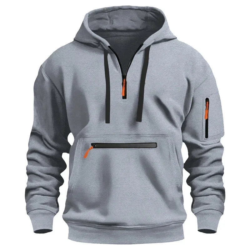 Men's Hooded Outdoor Warm Workwear Casual Sweatshirt  Comfortable Streetwear Fashion Men's Sweatshirt 1/2piecs