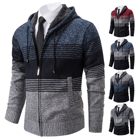 Streetwear Knitted Jacket Trend Hombre Clothing