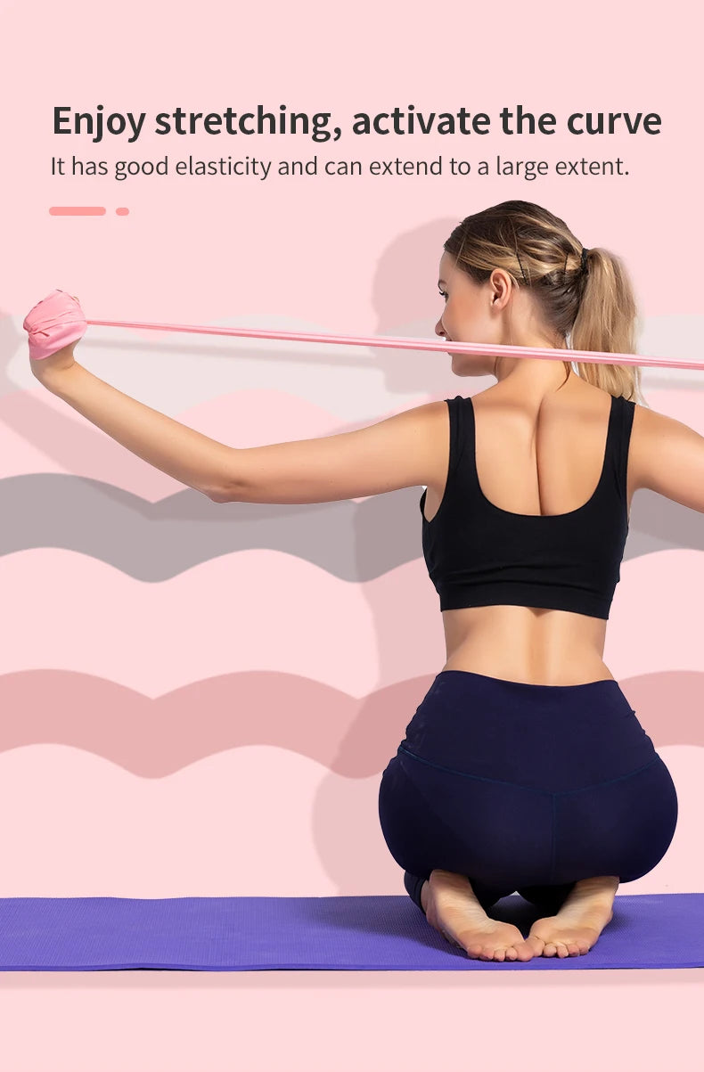EQP Yoga Pilates Elastic Resistance Band Fitness Training Band 150cm Fitness Elastic Rubber Gym Natural Rubber