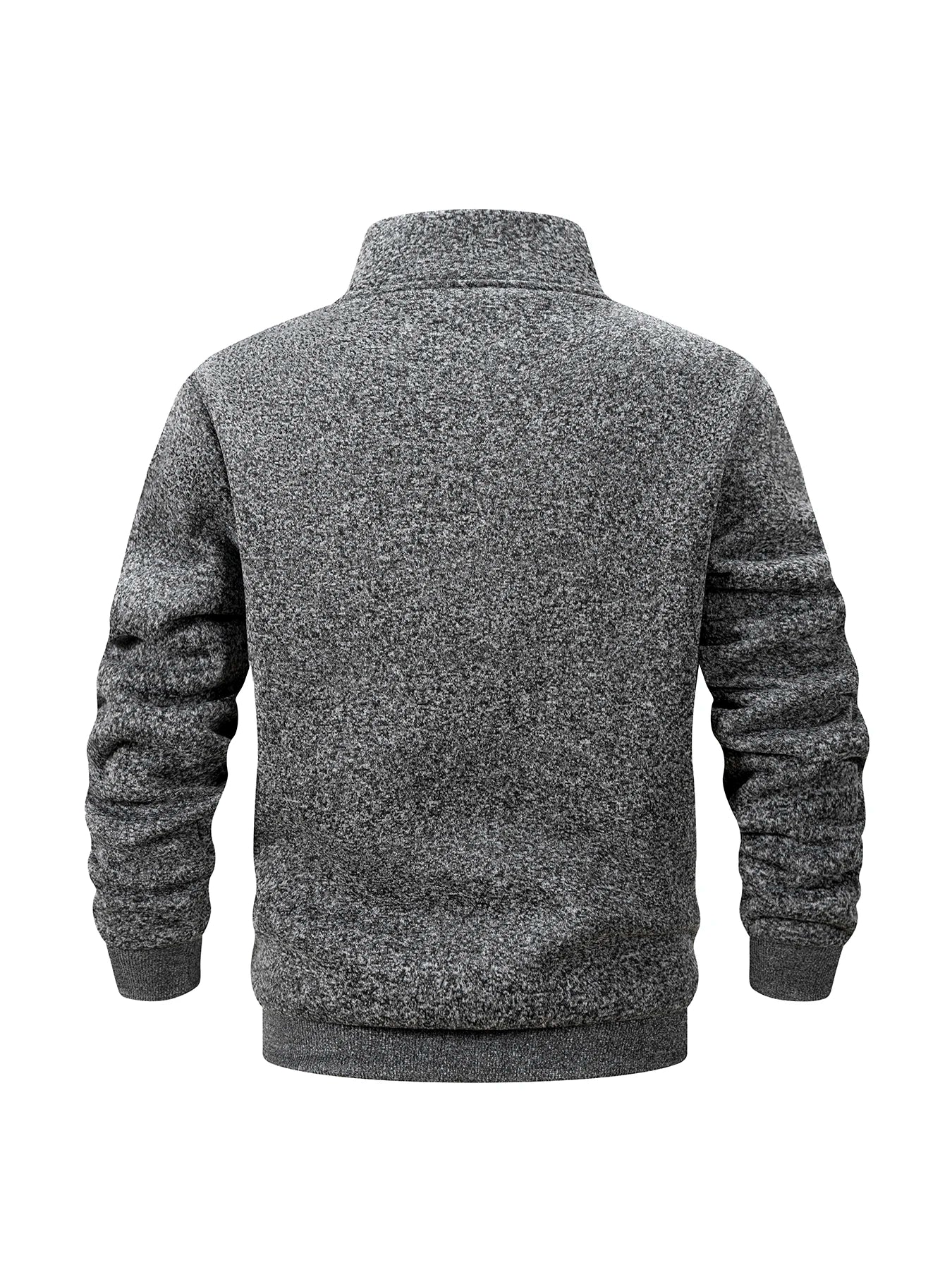 Men Fleece Lined Sweatshirts Winter Warm Pullover Half Zipper Pullover for Male Hoody Outdoor Sweatshit Solid Color Stand Collar
