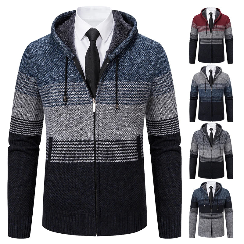 Streetwear Knitted Jacket Trend Hombre Clothing