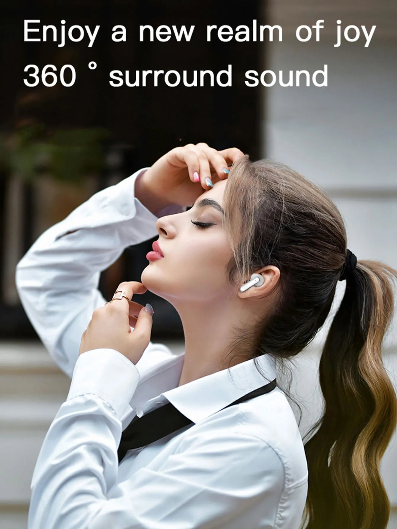 New Wireless Bluetooth Earphones,Hi-Fi Clear Sound,Comfort Fit,Smart Touch,Noise Cancelling,Ideal for Music Use
