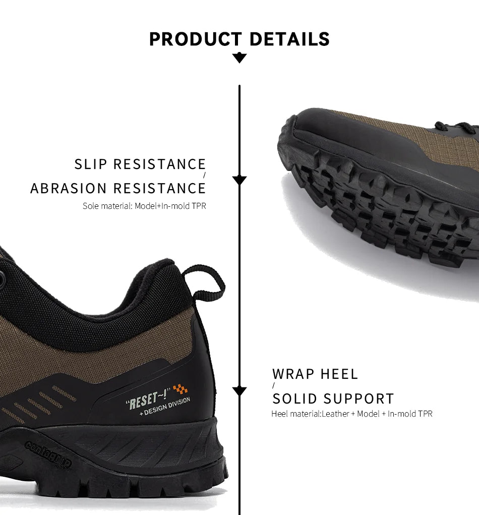 Sneakers New Men Anti-Skid Wear Resistant Hiking Shoes Fashion Waterproof Outdoor Travel Shoes Sneaker Comfortable Male Shoes