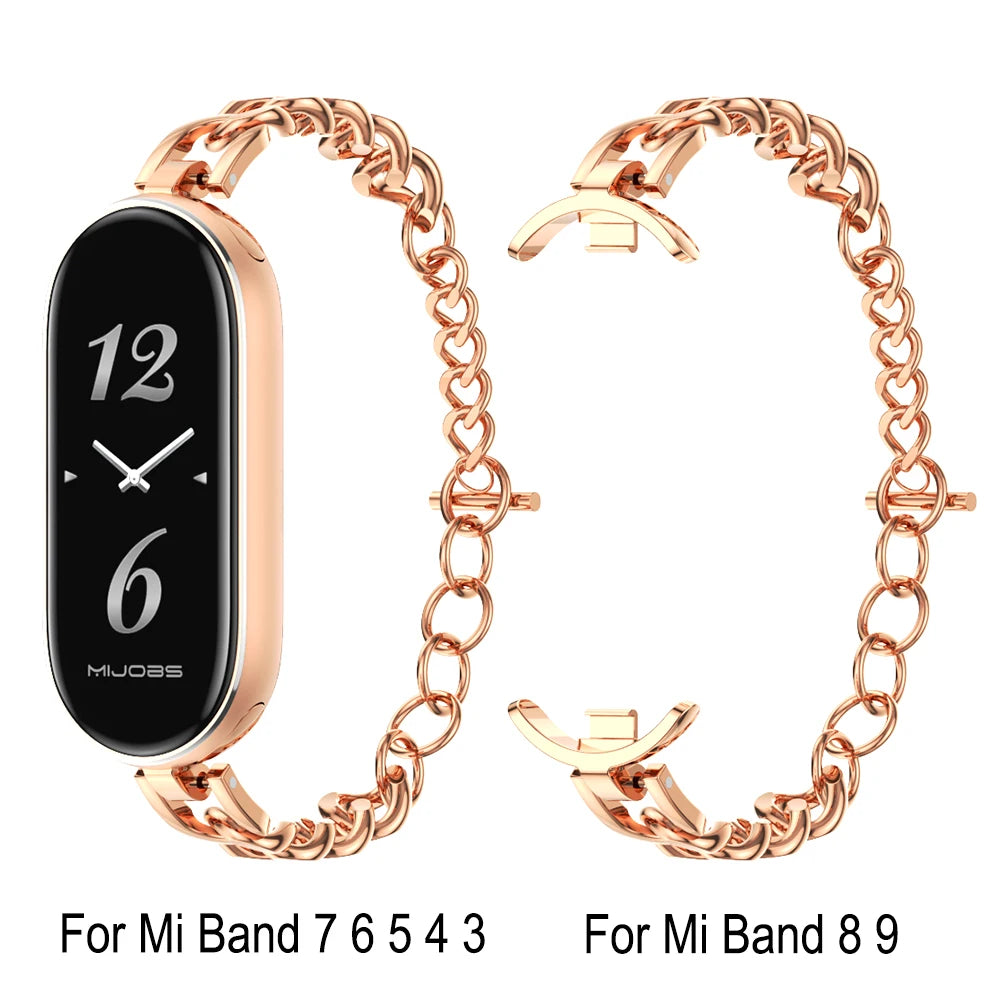 Strap Mi Band 10 9 8 7 6 5 4 3 Smart Bracelet Global Version Mi band 9 Watchband Ladies Wristband for Xiaomi Smart Band 8 Correa
