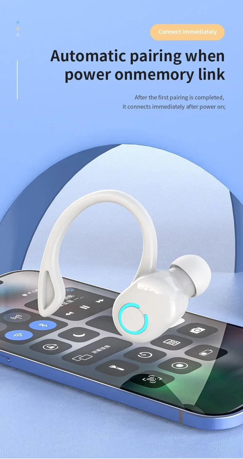 Wireless Earphones Sport Headphones Bluetooth 5.2 Earbuds Handsfree Headset with Mic for IPhone Samsung Xiaomi Smart Phone