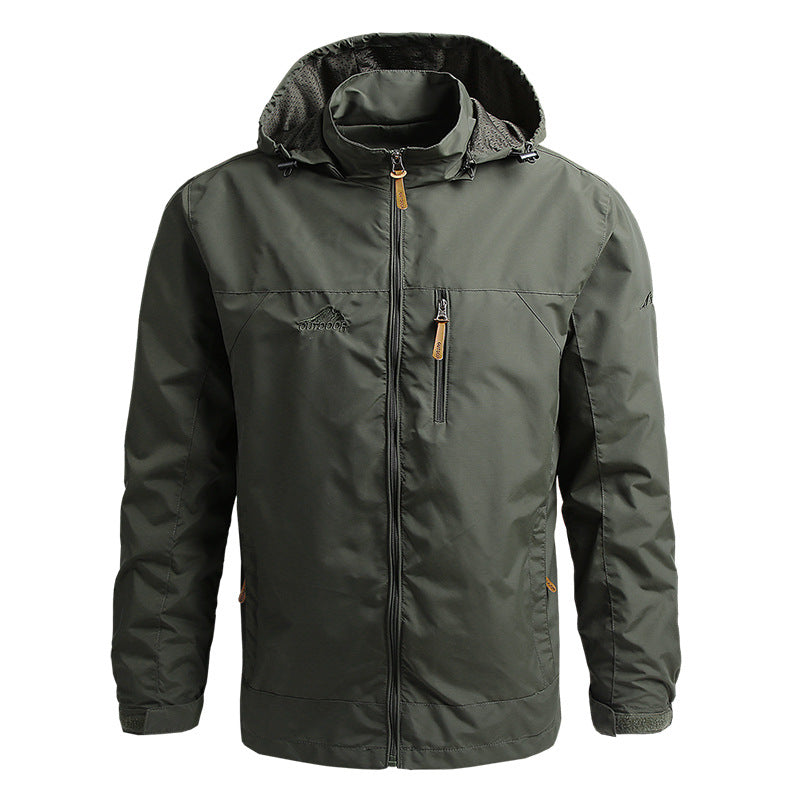 JUMPER Windbreaker Men Tactical Jacket Waterproof Outdoor Hooded Coat Sports Military European Size S-5XL Field Climbing Thin Outwear