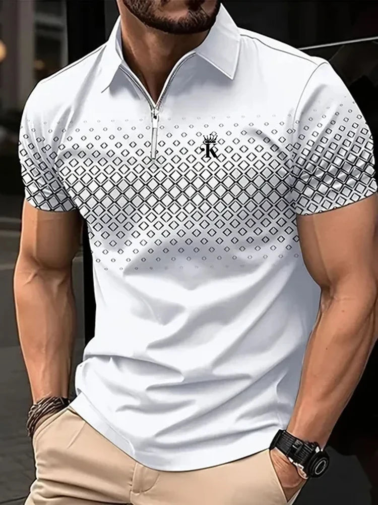 Polo Short Sleeve Polo Shirt Outdoor Casual Daily Streetwear Summer 3D Print Micro-elastic Polyester