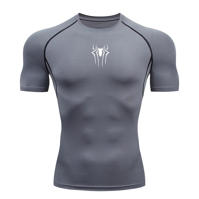 T Shirt Men Short Sleeve Sport Tees Fitness Running Sportsear Men Gym Elastic Quick Dry Jogging T-shirt Tops