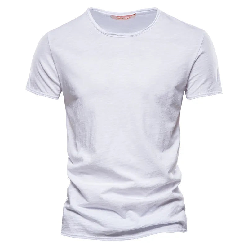 Men Short Sleeve Cotton Men T-shirt V-neck Fashion Design Slim Fit Soild T-shirts Male Tops Tees Short Sleeve T Shirt O-neck For Men